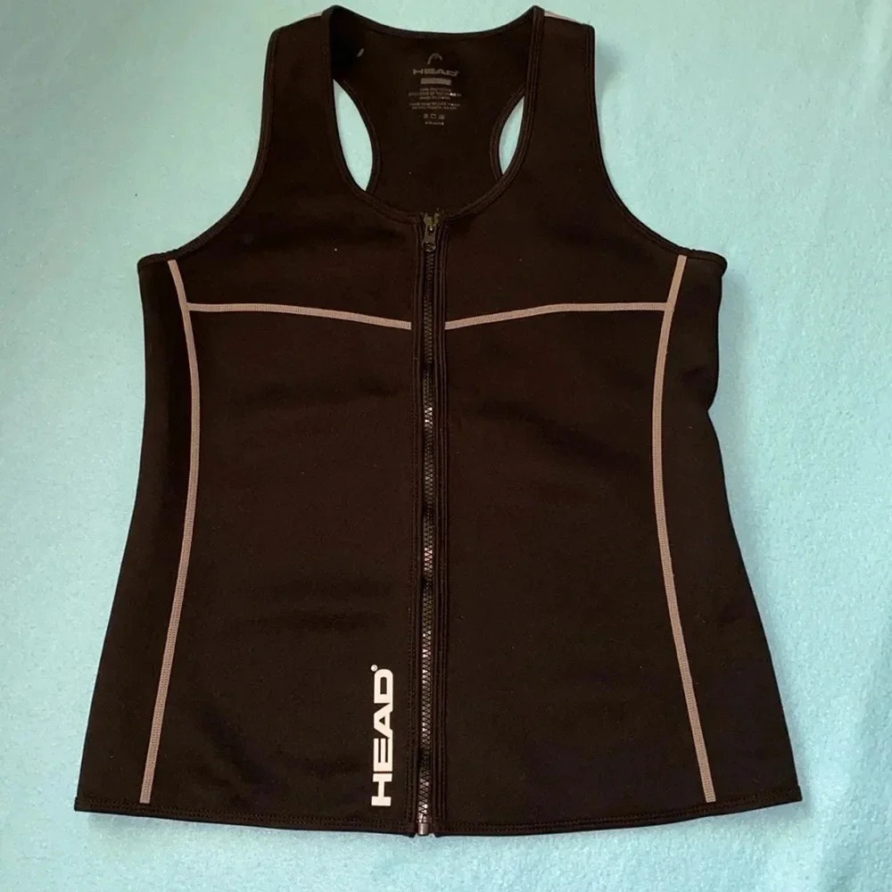 HEAD scuba workout active sauna sweat weight loss full zip up vest size XL